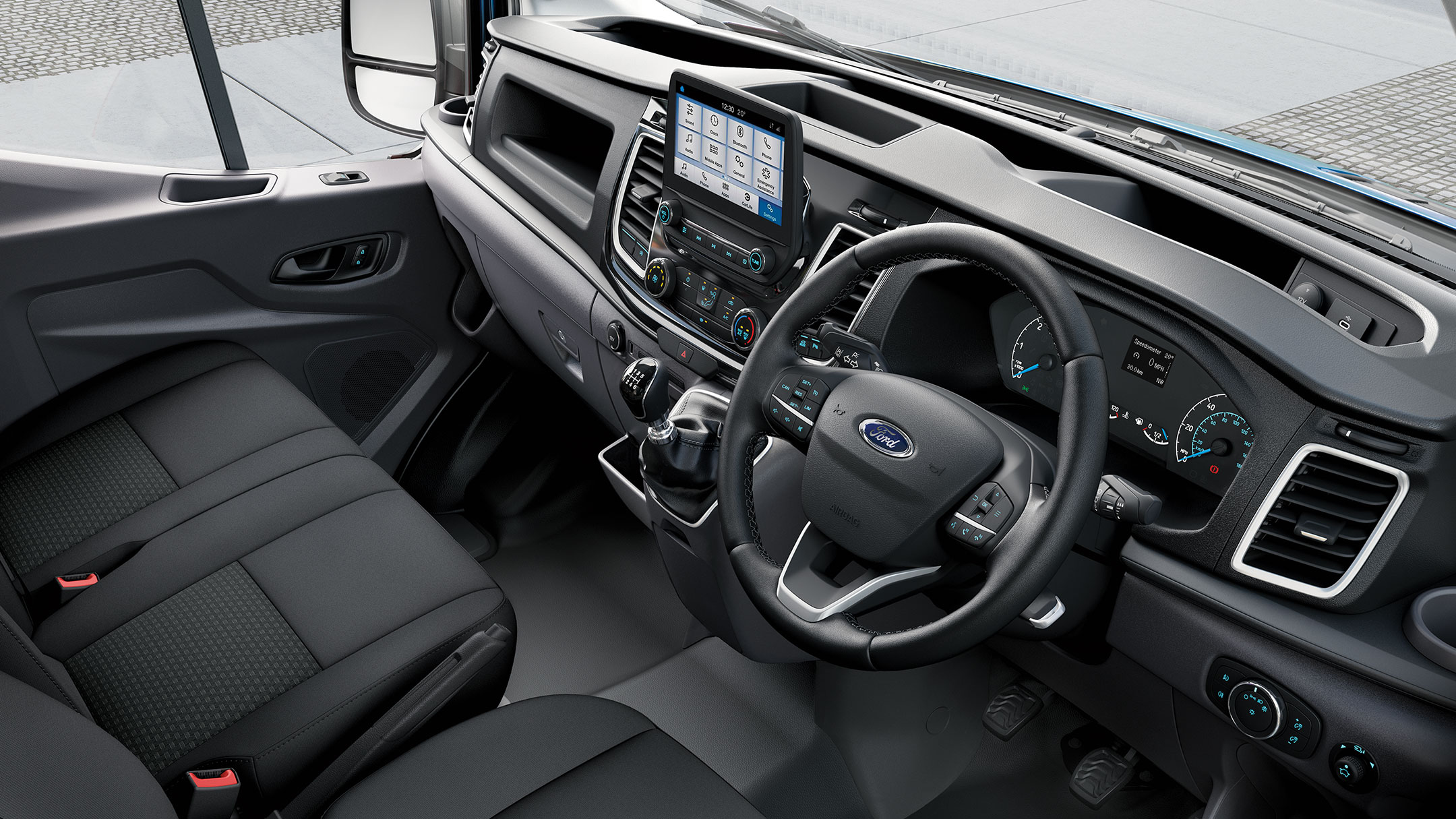 Ford Transit Minibus interior cabin view