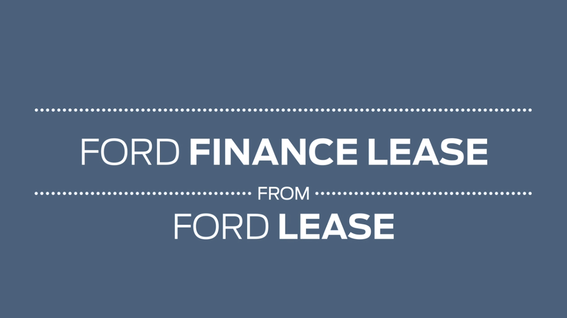 Ford Finance Lease